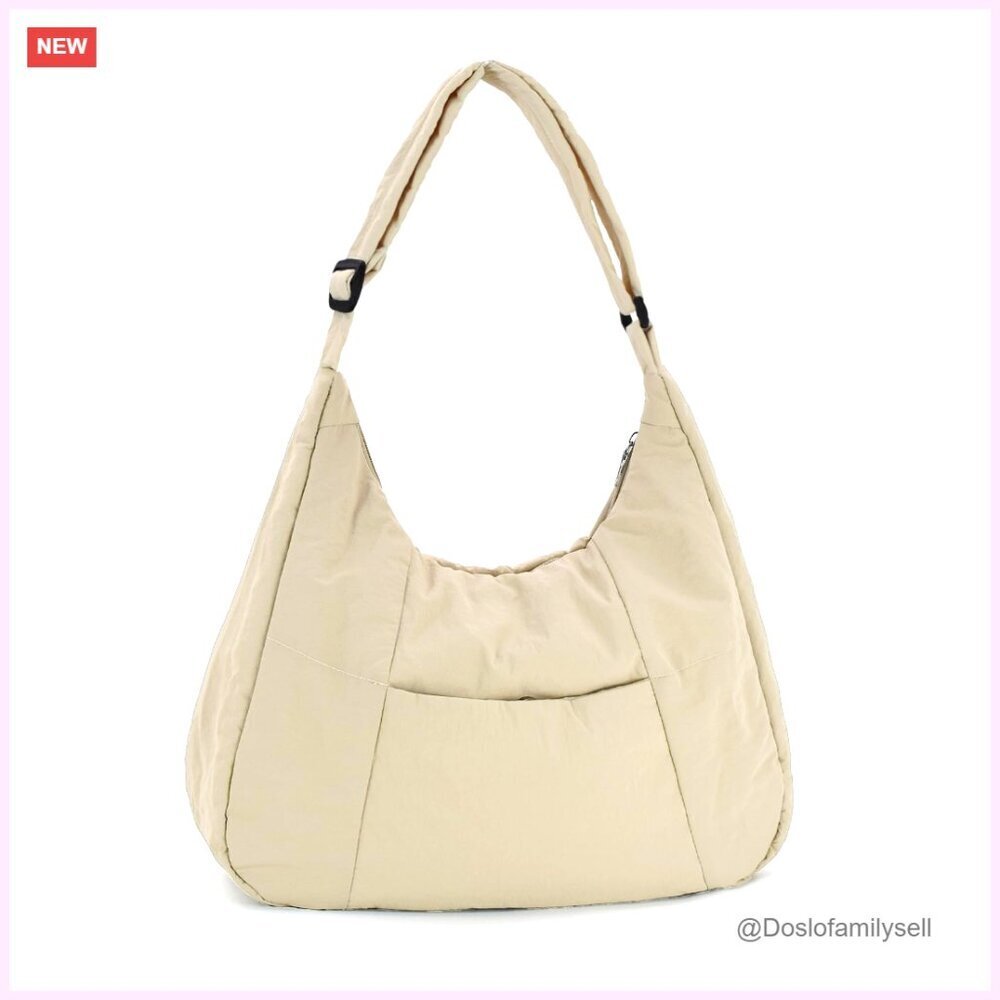 Large Nylon Crossbody Hobo Tote Bag Slouchy Shoulder Purse Casual